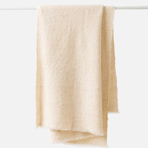 Soft furnishing: Citta Boucle Wool Throw Natural