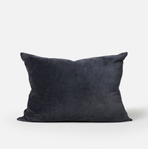 Citta Cotton Velvet Cushion Cover - Blue/Black