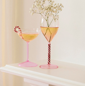 Soft furnishing: Kip & Co Candy Cane Coupe Glass 2P Set