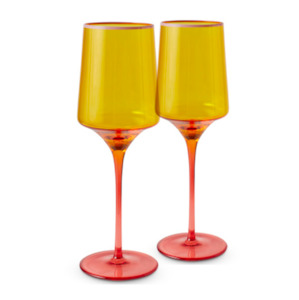 Soft furnishing: Kip & Co Tropical Punch Vino Glass 2P Set