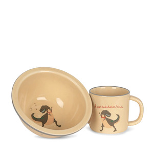 Konges Slojd Ceramic Bowl & Cup Dansosaurus