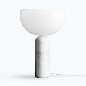 Soft furnishing: New Works Kizu Table Lamp Large White Marble