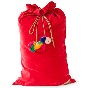 Kip & Co Red Velvet Santa Sack One Size