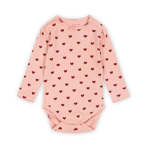 Konges Sløyd Minnie Long Sleeve Bodysuit Amour Rouge