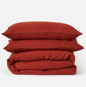 Citta Linen Duvet Cover Brick