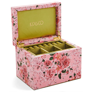 Kip & Co Rose Garden Velvet Jewellery Box Large