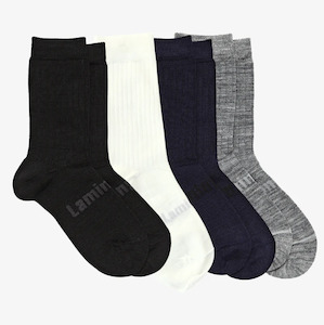 Soft furnishing: Lamington Men Merino Wool Crew Sock - Black