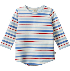 Nature Baby Stretch Jersey Everyday Tee Surf Stripe