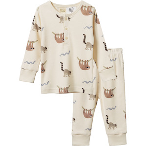 Soft furnishing: Nature Baby Long Sleeve Pyjamas Sloth Snuggle