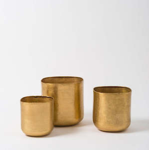 Soft furnishing: Citta Gava Grande Planter - Antique Brass