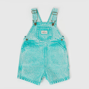 Soft furnishing: Goldie & Ace Burton Vintage Washed Denim Overalls Turquoise