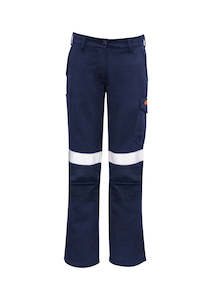 Womens Orange Flame Taped Cargo Pant - ZP522