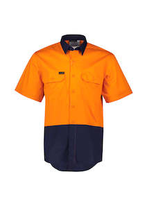 Clothing manufacturing: Mens Hi Vis Short Sleeve Shirt - ZW115