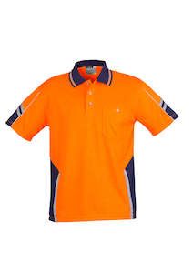 Clothing manufacturing: Mens Hi Vis Squad Short Sleeve Polo - ZH237