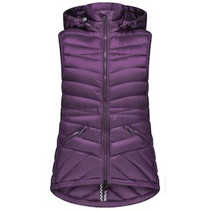 Mary-Claire Women's 90/10 Packable Down Vest - Midnight Plum