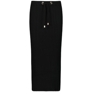 Sol Women's Rib Knit Skirt - Black