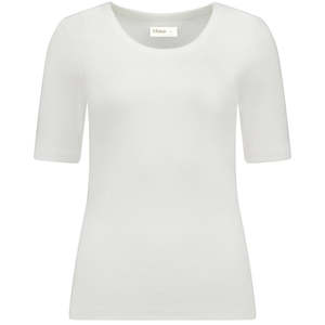 Meme Women's Cotton Ribbed Tee - White