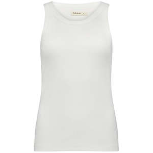 Eddie Women's Cotton Ribbed Tank - White