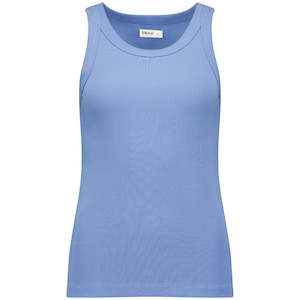 Eddie Women's Cotton Ribbed Tank - Pool Blue