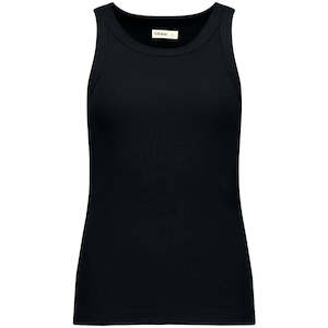 Eddie Women's Cotton Ribbed Tank - Black