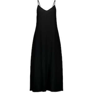 Gina Women's Linen Slip Dress - Black