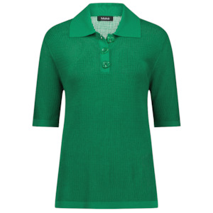 Cedar Women's Button Up Tee - Shamrock