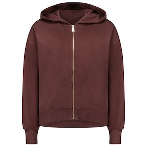 Dawn Women's Zip Up Hoodie - Bitter Chocolate