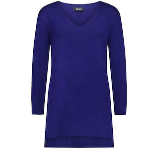 Abby 2.0 Women's V Neck Sweater - Blue Depths