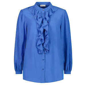 Jade Women's Cupro Blouse - Cornflower