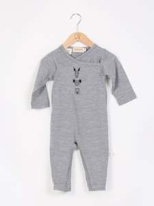 Baby wear: merino wrap longsuit