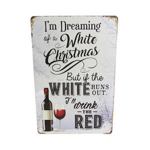 Art tin Christmas Wine