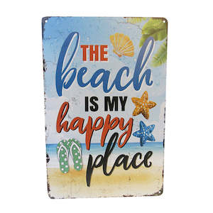 Beach And Summer Fun: Art tin Happy Place