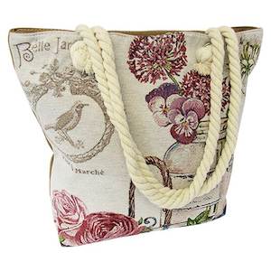 Rope tote bag garden