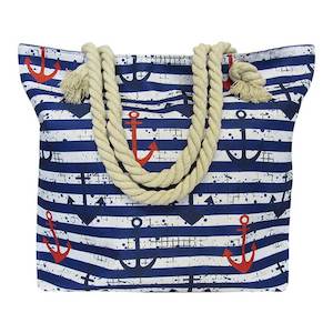 Beach And Summer Fun: Rope tote bag anchor