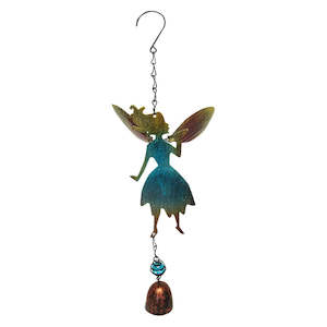 Christmas: Garden glass fairy blue