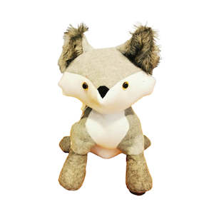 Plush Fox in Light Grey