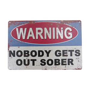 Art tin sober warning