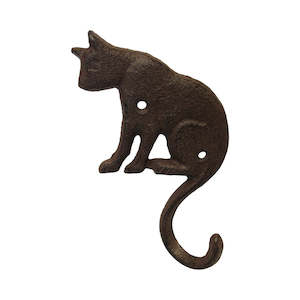 Cats And Dogs: Cat coat cast iron hook