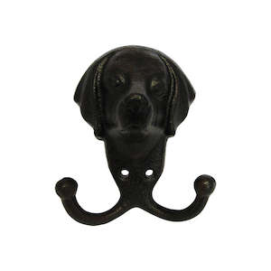 Dog double coat cast iron sign