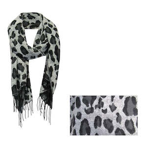 Cat print black scarf