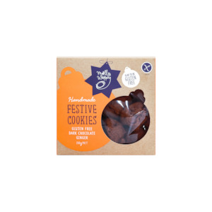 Xmas Cookies GF Dark Chocolate Ginger 130g UNIT