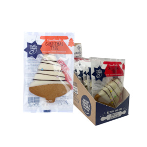 Biscuit manufacturing: Xmas Grab'n'Go Gingerbread Retail Tree Choc Decorated 44g 18/Slv