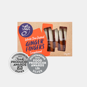 Artisan Gingerbread White Choc Dipped Ginger Fingers 165g UNIT