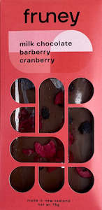 Fruney Milk chocolate & Barberry & Cranberry bar