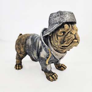 Bulldog with Jacket & Cap