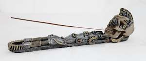 Steampunk Skull Incense Holder