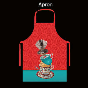 NZ Artwork Apron Fantail on teacup