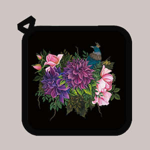 NZ Artwork Pot Holder Tui with Crown