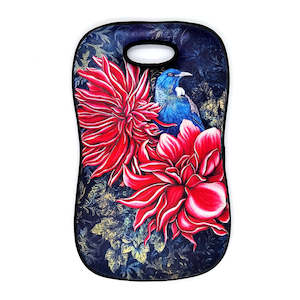 NZ Artwork Garden Kneeler - Tui on flowers