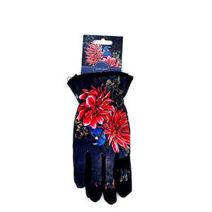 NZ Artwork Garden Gloves Tui